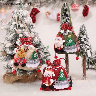 [Constantrain1] 2022 Christmas Linen Doll Christmas Drawstring Gift Bag Gift Linen Packing Bag MX2