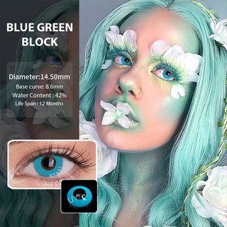 2 unids/par círculo bloque cosplay lentes de contacto de color de uso anual lente de contacto para ojos halloween lentes de contacto