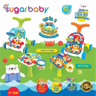Sugar Baby 10IN1 Premium Activity Walker/ Push Walker Baby Walker/juguetes educativos/juegos de regalo para bebé