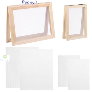 PENY regalo 5x7inch & 7.5x9.8in Craft Duplex molde de madera para hacer moldes de marco de malla pantalla y tela de dos tamaños de madera artesanía Natural Kit de herramientas DIY fabricación de papel (1)