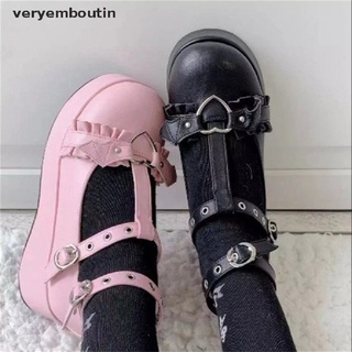 [boutin] Zapatos Lolita estilo pequeño murciélago Bowknot Demon Dark Goth Punk plataforma Cosplay zapatos de tacón alto.