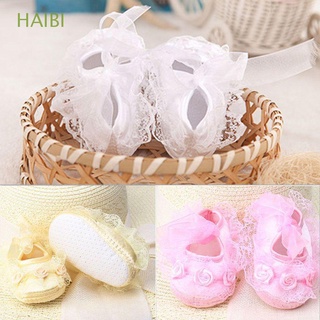 HAIBI 3 Colors Child New Toddler Flower Shoes Cute Newborn Popular Non-Slip Infant Girls Lace Frilly/Multicolor