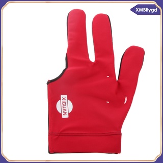 [lygd] guantes de billar rojo y negro mano izquierda 3 dedos para palo de billar (6)