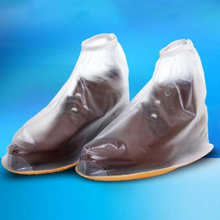Hombres reutilizables cubiertas de zapatos planas impermeables Overshoes lluvia bota engranaje antideslizante BLNG