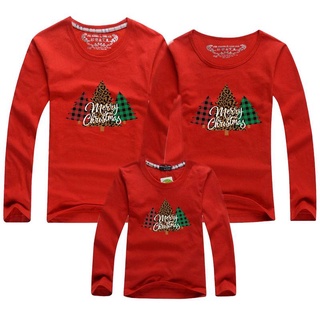 Navidad papá mamá bebé alfabeto impresión T-Shirt familia coincidencia trajes ropa madre hija hijo Look Mommy and ME (5)