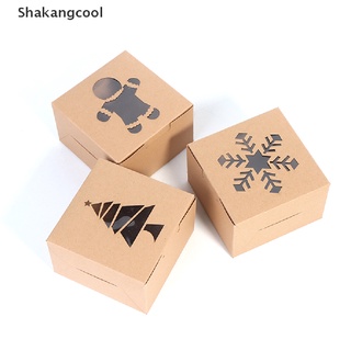 [skc] 8 cajas de regalo de galletas de papel kraft de navidad, caja de caramelos, bolsas de embalaje de alimentos, shakangcool (4)
