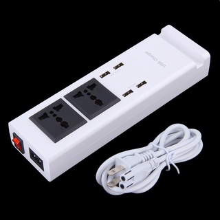 [quasistar] Home Office Use 4-Port USB Charger with 2-Port Outlet Power Strip