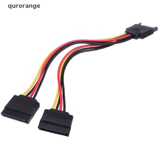 Qurorange 1Pc SATA Power 15-pin Y-Splitter Cable Adapter Male to Female for HDD Hard Drive MX