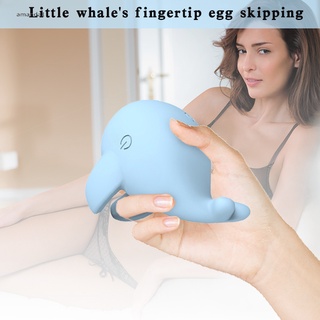 Mini Wand Vibrator Whale Shaped Cordless Vibrating Massager Rechargeable Female Masturbation Device for Adult