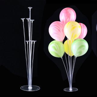 7 en 1 globos de plástico base de columna globos soporte soporte palo soporte boda cumpleaños fiesta decoración