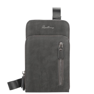Men's Wallet Large Capacity Double Zipper Diagonal Chest Bag Fashion Youth Vertical Mobile Phone Bag