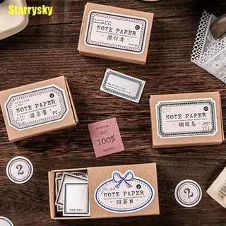 [Starrysky] Diseño de papel especial Mini etiqueta serie en caja de papel nota suelta bloc de notas