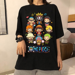 Unisex One Piece printing Short Sleeve Anime T-shirt for women