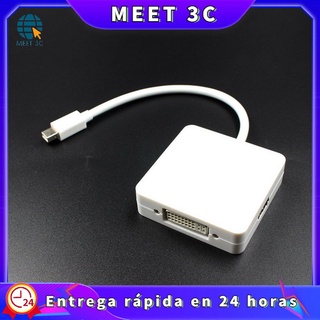 ✨Entrega rápida✨3In1 Mini Displayport Dp Thunderbolt To Dvi Vga HDMI-compatible Adapter Cable