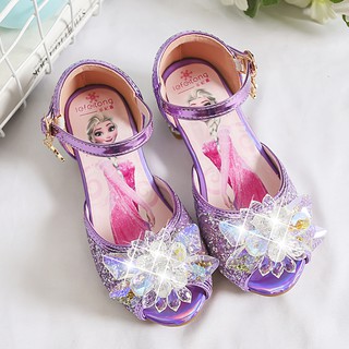Zapatos Niñas Niños Zapatos Cristal Sandalias De Tacón Alto Fondo Suave Princesa Año Nuevo De Fiesta (2)