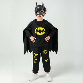 ✨pingxiu✨Disfraz de Batman para niños de Halloween, capa de vampiro, disfraz de mascarada para niños, disfraz de caoplay