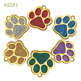 KEEP1 Accesorios Collar de perro Cachorro Colgante Etiqueta de identificación de mascota Anti-perdida Gato Huella Nuevo Etiquetas de nombre de perros