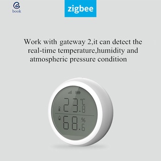 ZigBee Smart Life Sensor de temperatura y humedad con pantalla LCD Funciona con pilas Smart Life Trabaja con Tuya Smart Zigbee WIFI Gateway BOOK (1)