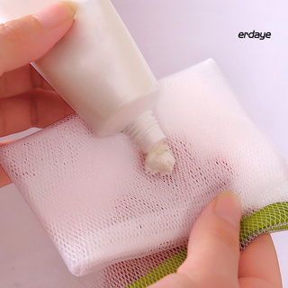 er-c bubble foam net portátil con cuerda colgante color aleatorio malla limpiadora bolsa para el hogar (8)