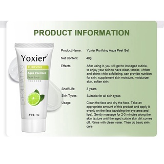yoxier purificante aqua peel gel blanqueamiento hidratante cuidado de la piel reparación exfoliante facial limpiador acné tratamiento de puntos negros eliminar (9)