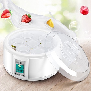 Casa Yogurt Maker Automático 1.5L 220V Con 7 Vidrio Electrodomésticos De Cocina Hogar DIY Blanco Frascos De Fermento