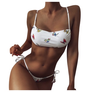 mujeres bandeau vendaje bikini conjunto push-up brasileño trajes de baño ropa de playa traje de baño