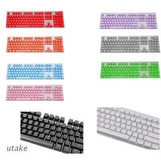 Utake 1Set ABS retroiluminado mecánico para juegos teclado teclado OEM perfil completo 104 teclas