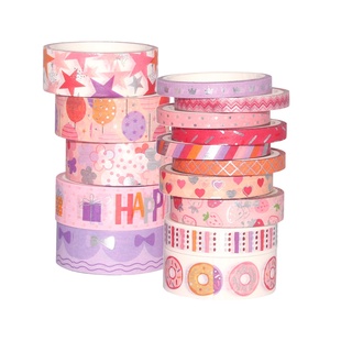 [Dynwave1] Washi Tape Set Colorful Decorative Paper Masking Tape Sticker for DIY Craft (6)