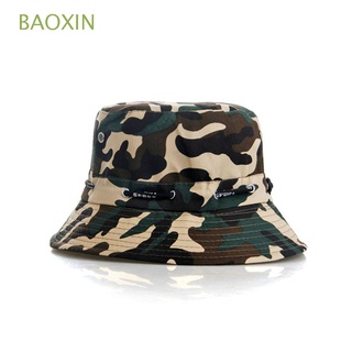 baoxin moda pesca unisex senderismo cubo sombreros boonie sombrero sol gorra al aire libre ejército verde camping camuflaje camuflaje