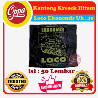 Loco Economic Plastic Bag 40 (40 X 60) negro contenido 50 hojas