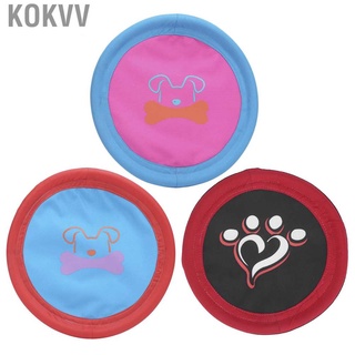 Kokvv Dog Flying Saucer Toy Oxford Cloth Interactive for Waters Grassland Snowfield