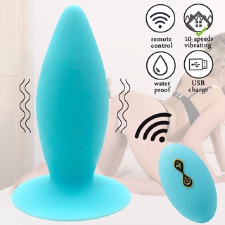 [poolean] USB carga electrónica silencioso Anal Plug vibrador juguete sexual con Control remoto