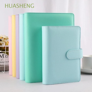 HUASHENG School Supplies Binder Cover Journal Loose-Leaf Cover Notebook Cover A6/A5|Color File Folder Refillable Ring Binder PU Leather Notepad Cover/Multicolor