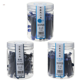 qw 30pcs Jinhao Universal negro azul pluma estilográfica tinta Sac cartuchos de 2.6 mm recambios escuela oficina papelería