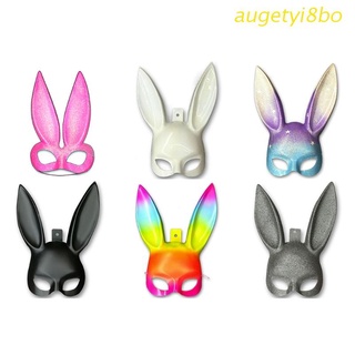 augetyi8bo Half Face Bunny Mask Women Masquerade Rabbit Mask Halloween Easter Party Cosplay Costume Accessory