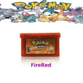 Tarjeta de juego de cartucho Pokemon FireRed Gameboy para NDS / NDSL / GBC / GBM / GBA / SP nUsZ