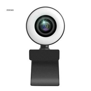 stsez plug play pc cámara web 1080p/2k usb pc webcam relleno de luz anillo de luz de relleno para transmisión en vivo (6)