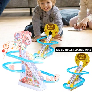 Slide Toy Set Con Luces Y Música Escalera Escalada Patitos Conjunto Automático Pato Montaña Rusa Juguete Para Niños De 3 + (1)