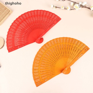 thighoho 1pc ventilador chino plegable ventilador de madera ventilador de boda arte regalos danza ventilador de mano mx (7)