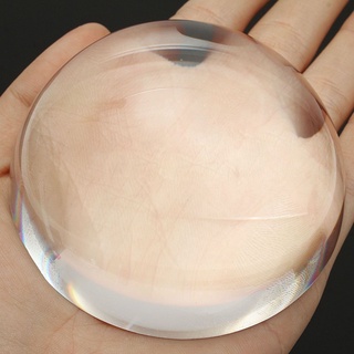 Lupa Transparente Peso Papel Semi Cristal Bola Ayuda De Lectura 80mm gyxcadia365