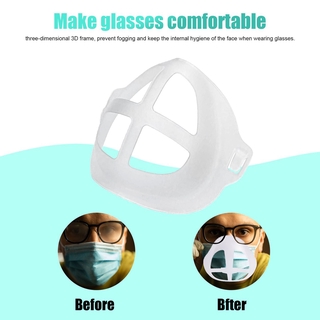 Soporte Transparente De mascarilla 3d Para agrandar respiración/espacio/lápiz labial Transparente