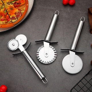 [iffarfair] cortador de pizza de acero inoxidable, doble rodillo, cortador de pizza, herramienta de cocina, pizza.