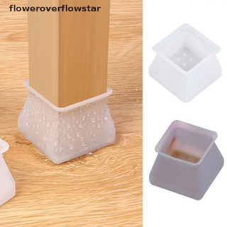 floweroverflowstar 4 piezas de silicona para silla, patas, patas, almohadillas, muebles, mesa, protectores de piso