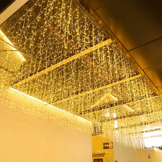 4*0.6M LED cortina Icicle cadena de luces impermeable decorativo 8 modos para fiesta casa dormitorio (9)