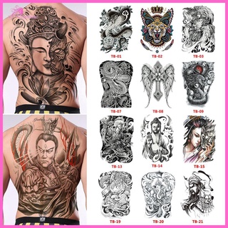 [Splinker] Tatuaje grande grande completo de la espalda del pecho tatuajes grandes tatuajes impermeables temporales Flash tatuajes