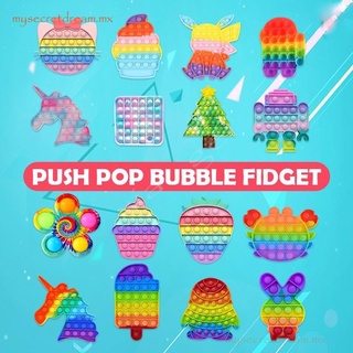 Juguetes Para Aliviar El EstréS Bubble Push Pop Su Colorido Tiktok Pop It Fidget