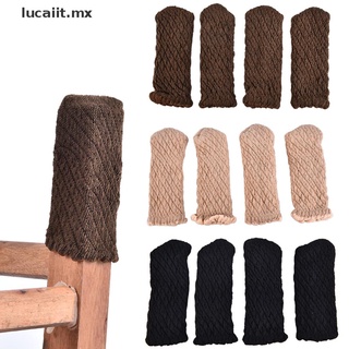 【lucaiit】 4Pcs Knitting Wool Chair Leg Socks Anti-Slip Floor Protective Cover Home Decor [MX]