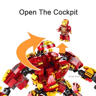 Compatible Lego Vengadores Ironman Iron Man Marvel Hulkbuster Lepin Mecha Guerra Máquina Bloques Robot Niños Anti-Hulk (3)