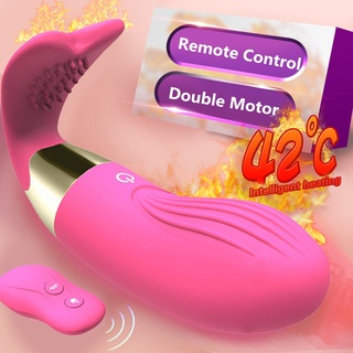 Sin tirantes consolador vibrador juguetes sexuales para mujer Control remoto bragas ballena vibrador clítoris estimulador calefacción juguetes sexuales 9NMB