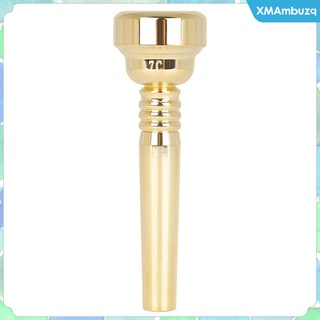 [xmambuzq] boquilla profesional de trompeta de 17c, chapado en oro trompeta boquilla de latón instrumento musical accesorio para músicos